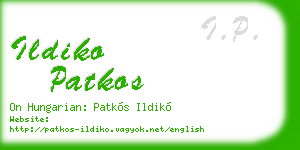 ildiko patkos business card